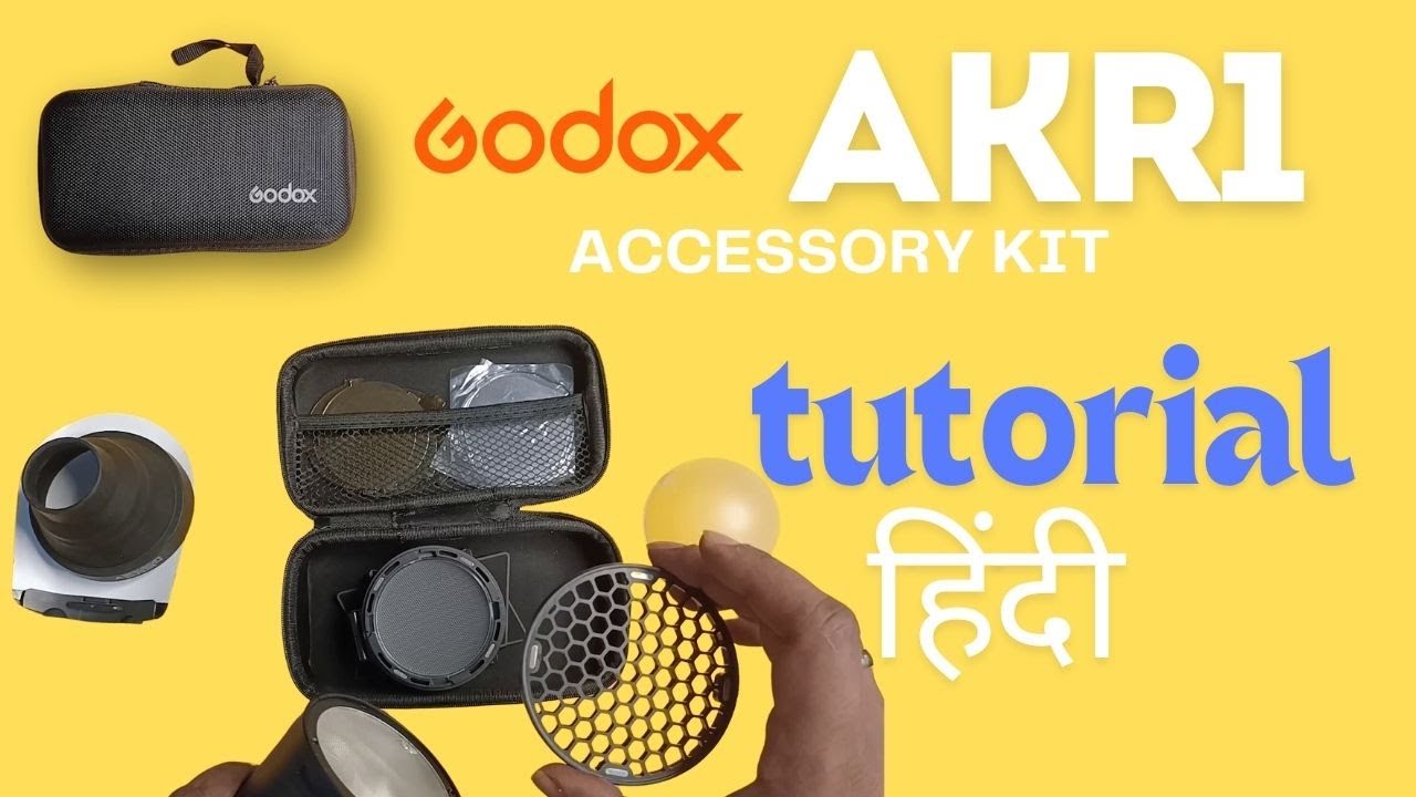 How to use each accessory in Godox AKR1 Accessory Kit tutorial in Hindi