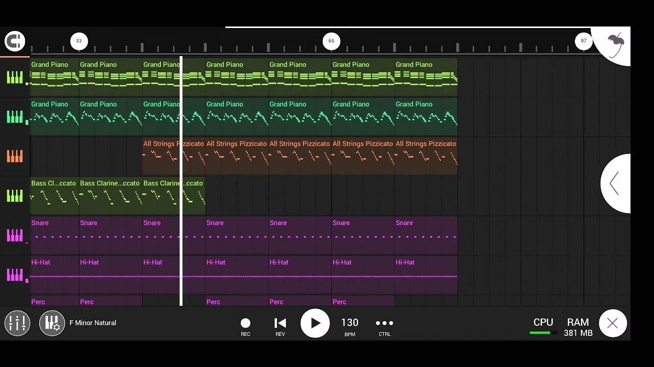 Fl studio mobile: Grand piano type beat 130bom