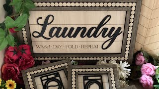 DIY Laundry Room Sign | Laser Cut Home Decor Project
