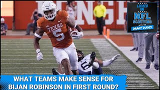 Which teams make sense to pick Texas RB Bijan Robinson in 1st Round of 2023 NFL Draft?