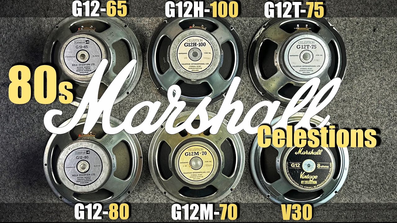 The 6 Legendary Marshall Celestions of the 1980s - Comparison