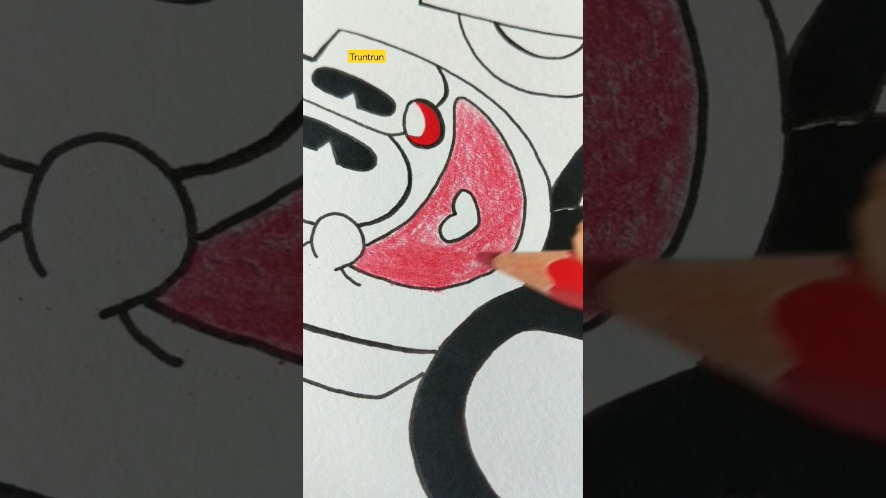 Cuphead and Mugman drawing 