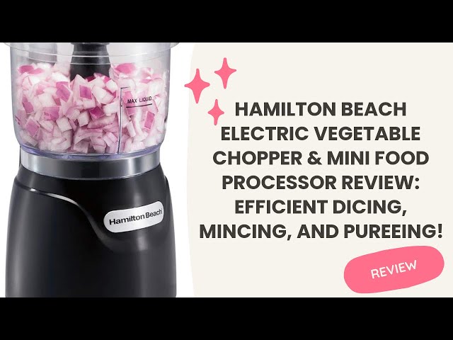 Hamilton Beach Electric Vegetable Chopper & Mini Food Processor, 3-Cup, 350  Watts, for Dicing, Mincing, and Puree, Black (72850)