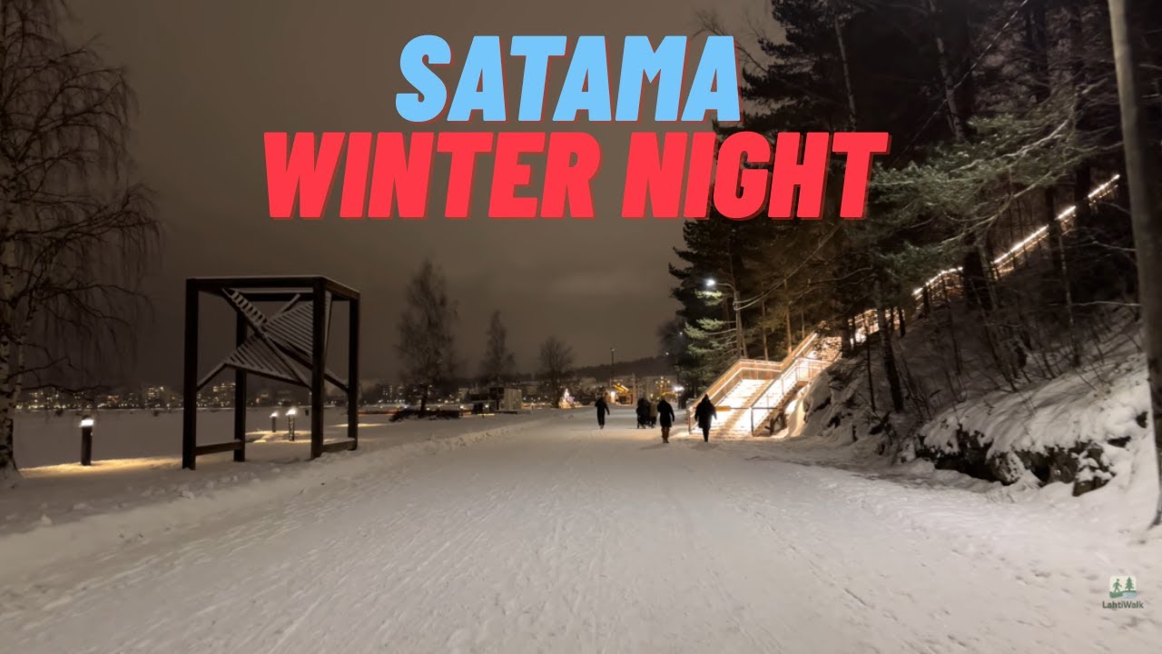 Winter Night Walk at Lahti Harbor ❄️🌙