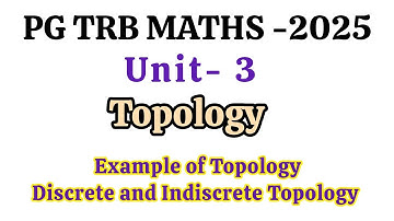 PG TRB Maths 🔥 Topology💥 Unit 3💥 Topology pgtrb maths 🔥 SRT Vijay Maths 💯 Topology metrial notes..