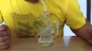 New Fab Egg Recycler oil rig water pipes glass bongs with pinholes diffusor 14.5mm joint