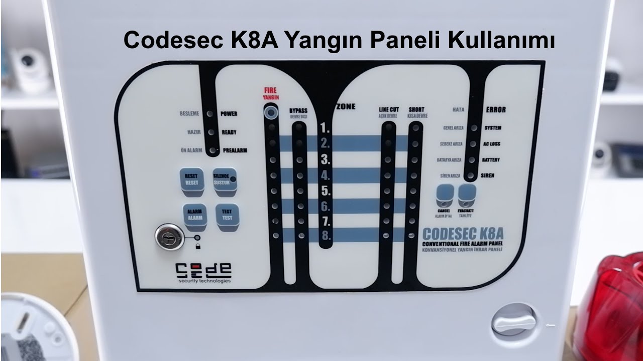 K様ご検討用 Codasec K8A Yangın paneli kullanımı - YouTube