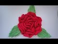 Объемная роза крючком. Crochet 3D Roze