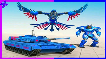 Tank Robot Game 2020 - Police Eagle Robot Car Game Android gameplay