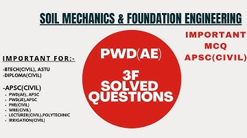 Assam PWD(AE) 3f solved question paper|MCQ-9| Soil Mechanics and Foundation Engineering