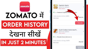 Zomato me Order History kaise dekhe 2025 | How to check order history in zomato
