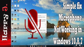 Fix Microphone Not Working in Windows 10,8,7