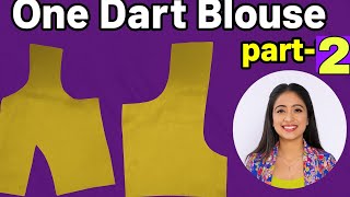 Raja Rani Coaching Method One Dart Blouse Cutting Stitching Full Tutorial Part 2