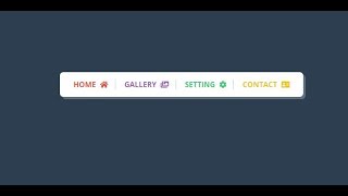 Navigation Menu with Icon Hover Effects | Navbar with Icon Hover | Navigation Menu Icon