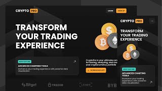 Responsive Crypto Website Design Using HTML CSS & JavaScript | Landing Page Website