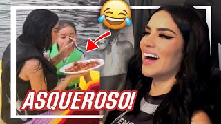 KIMBERLY HACE "PESCADITOS" 🔴 A KIMA Y JUANITO! 😂😮(SE LE CAEN) #kimberlyloaiza #kima