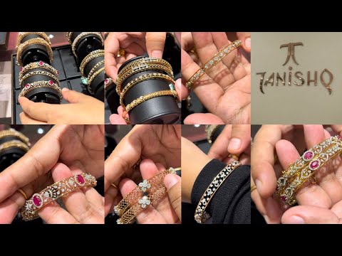 2023 Latest tanishq real diamond bangle designs with weight and price | diamond ruby