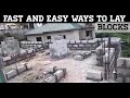 Building a house step by step  how to lay blocks faster and easy