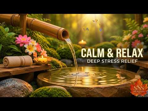 Deep Sleep & Stress Relief 🌿 1 Hour of Relaxing Piano with Flowing Water Sounds