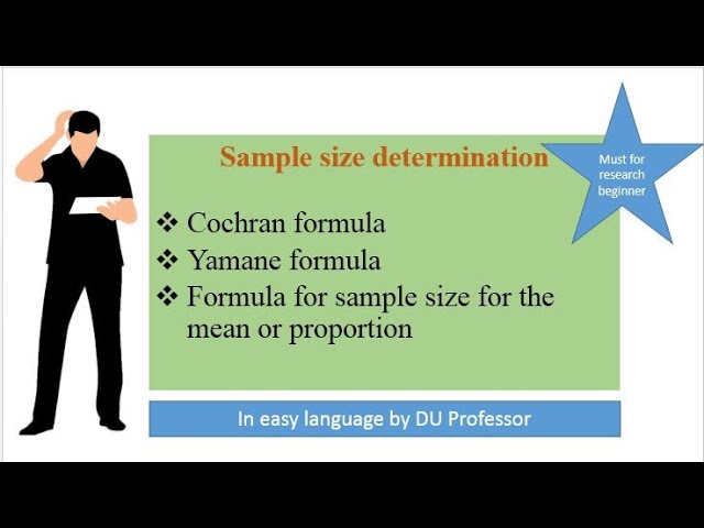 Sample Size Calculation حساب حجم العينة للبحوث الطبية والصحية