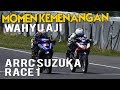 MOMEN KEMENANGAN WAHYU AJI | HASIL ARRC SUZUKA 2017 UNDERBONE RACE 1