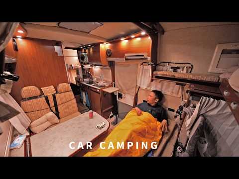 大型キャンピングカー車中泊で感動!ジル520はトイレ・シャワー・食洗機付きで快適!