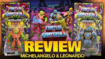 Motu Origins Turtles Of Grayskull Snake Armor Leonardo & Michaelangelo REVIEW!