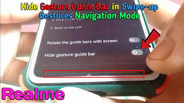 How to Hide Gesture Guide Bar in Swipe up Gestures Navigation Mode in Realme 5 | Convenience Tools