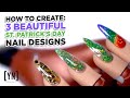 3 Beautiful St.Patrick's Day Nail Designs | Dimensional Gel