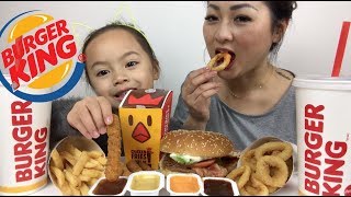BURGER KING Bacon & Cheese Whopper, Chicken Fries | Mukbang | N.E Lets Eat
