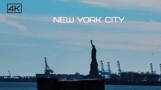 4K The Statue Of Liberty And Its Copy Walking Street
