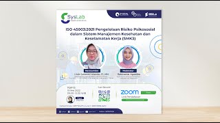 Webinar ISO 45003:2021 Pengelolaan Risiko Psikososial