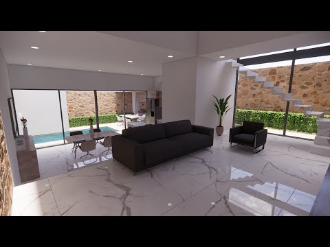 LA MEJOR CASA MINIMALISTA INTROSPECTIVA  10X20 CON 3 DORMITORIOS Y PISCINA
