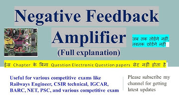 Negative Feedback Amplifier based objective Questions with full explanation, Part-2