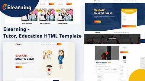 Elearning - Tutor, Education HTML Template | Themeforest Website Templates and Themes