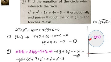 System of circles: Find the equation of a circle which is orthognal to another circle