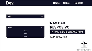 Como Fazer um Menu de Navegação ( Navbar Responsivo ) - HTML, CSS e JavaScript para Iniciantes