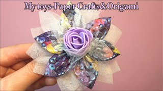KUMAŞ VE TÜLDEN SAÇ TOKASI YAPIMI-DIY-GERİ DÖNÜŞÜM-DİKİŞ TEKNİKLERİ-KOLAY TOKA YAPIMI-HANDMADE