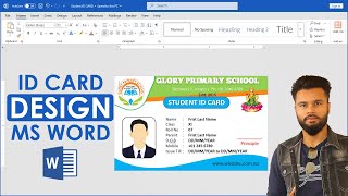 🎓 How to Make Student ID Card in MS Word | Student ID Card Design Tutorial 2025