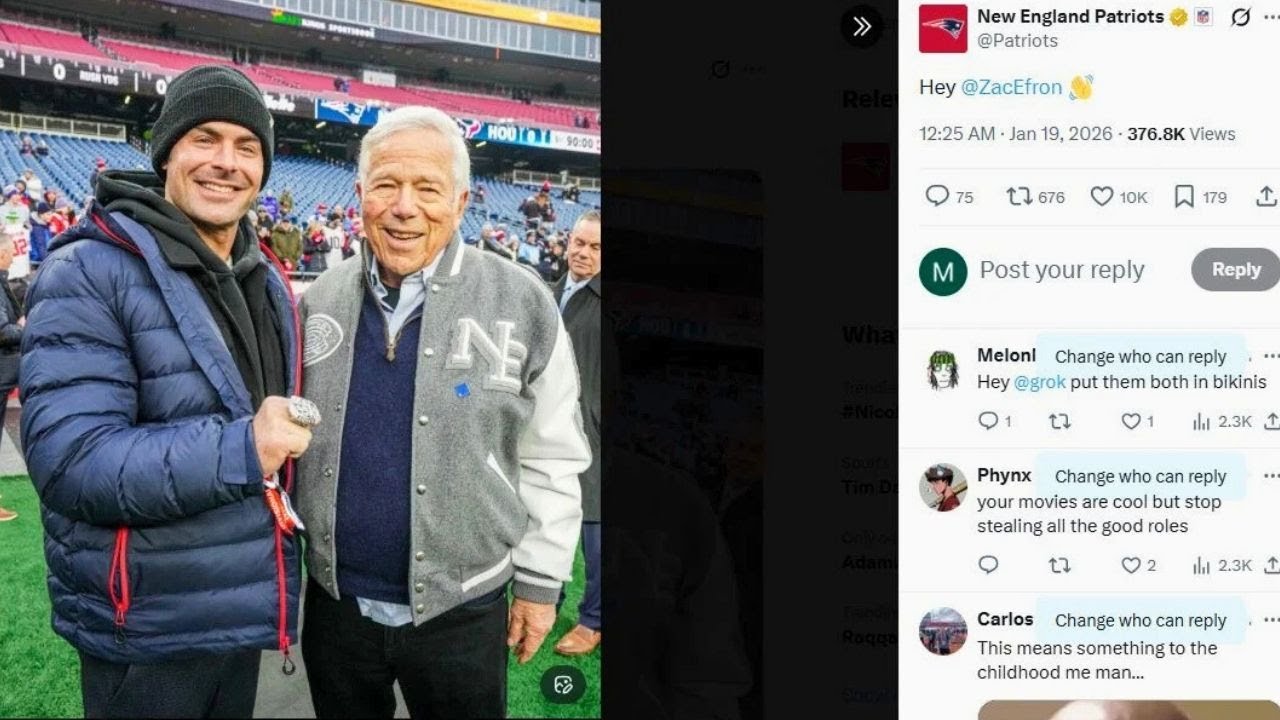 Zac Efron Stuns Fans With Rare Public Appearance at NFL Game 😱🏈