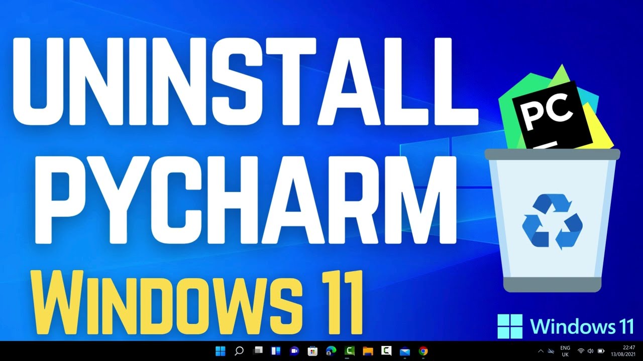 Как полностью удалить PyCharm из Windows 11