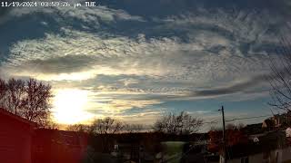 Time Lapse Sunset November 19, 2024