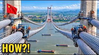The World's First 4-Cable Suspension Bridge — China's Yangtze Mega Bridge