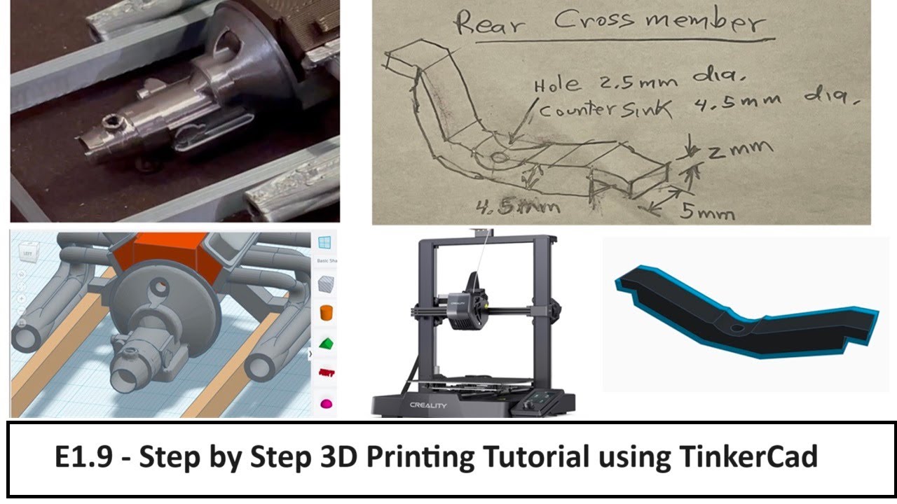 E1.9 - 3D Printing Tutorial using TinkerCad - YouTube