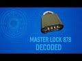Decoding a Master Lock 878
