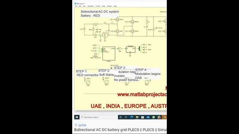 Bidirectional AC DC battery grid PLECS Simulation #phd #simulation #research #project #journal #code