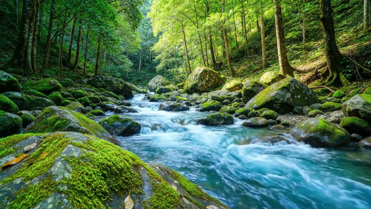 Relaxing River Sounds in the Forest 🌿 Flowing Water for Sleep, Meditation & Stress Relief