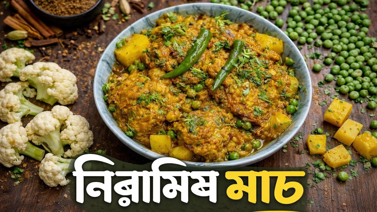 নিরামিষ মাছের তরকারি রেসিপি #badhakopirpakora #vegitarianrecipes  #নিরামিষ_রান্না #foryou #trending 