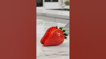 ASMR Perfect Strawberry Slice | Slow-Mo Macro Cutting 🍓 #ASMR  #Satisfying  #SlowMo  #MacroShot