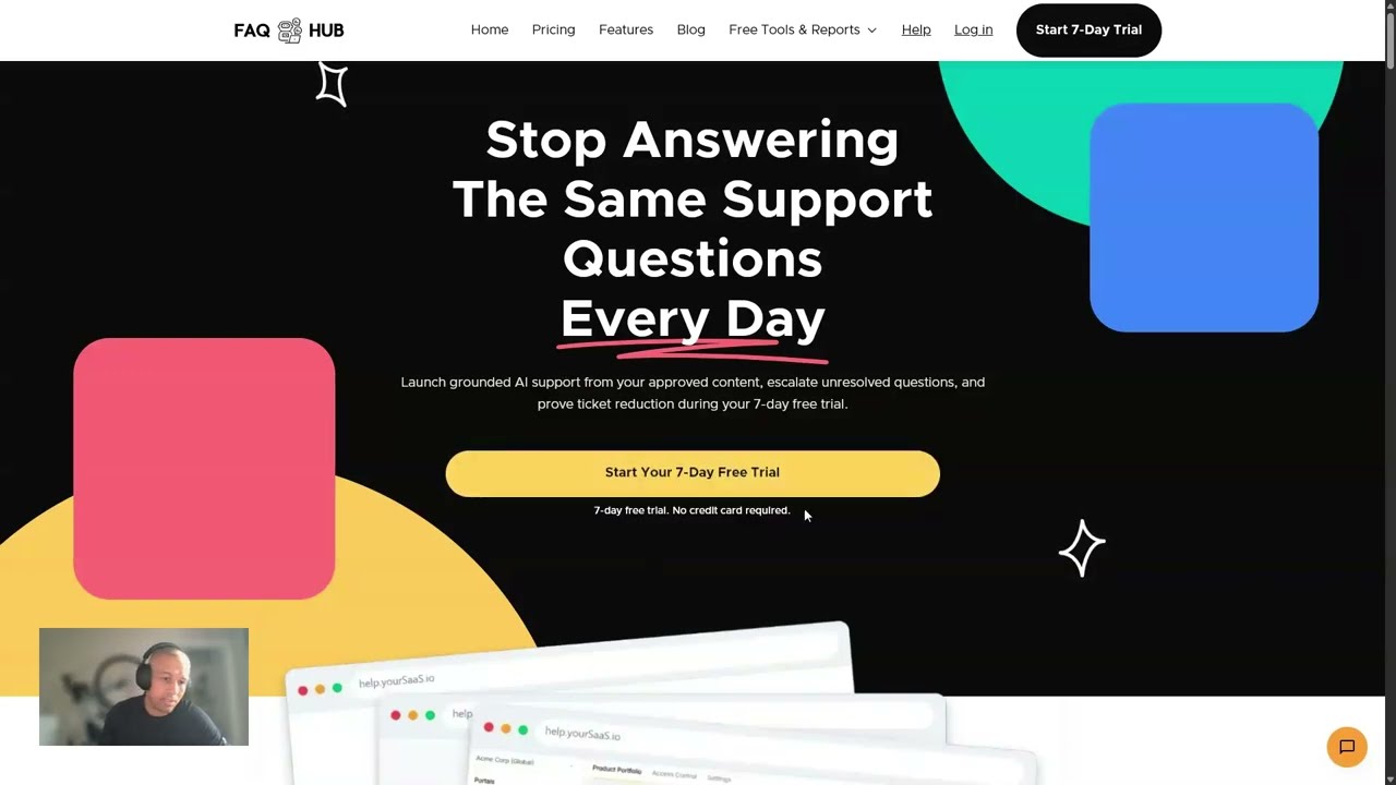 Turn Your Docs Into Grounded AI Customer Support | FAQ Hub